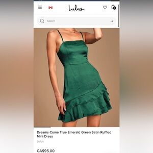 Lulu's Emerald Green Tiered Mini Dress